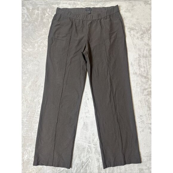 Eileen Fisher Pull On Pants 2 Pockets Brown Viscose Blend XL - Picture 1 of 14